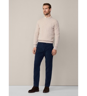 Hackett London Pullover Lw Cable Crew off-white