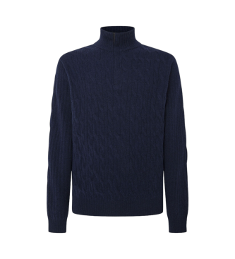 Hackett London Pulower Lw Cable Hzip navy