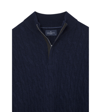 Hackett London Pulower Lw Cable Hzip navy