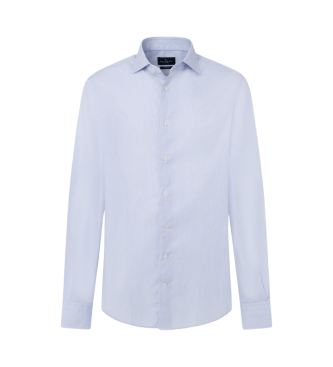 Hackett London Shirt Magic Shirt Graph Chk blauw