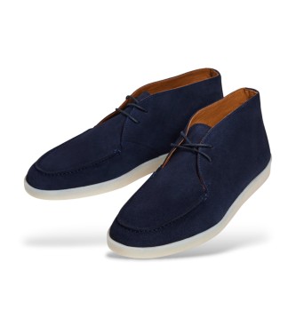Hackett London Stivaletti Martins Chukka in camoscio blu navy