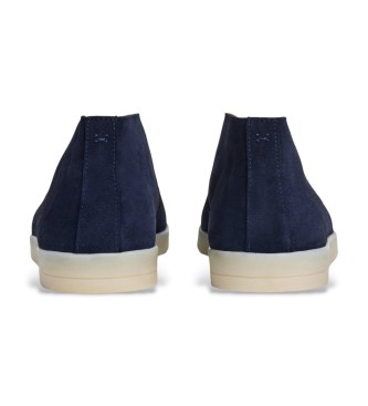 Hackett London Stivaletti Martins Chukka in camoscio blu navy