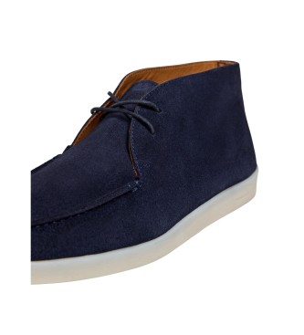 Hackett London Stivaletti Martins Chukka in camoscio blu navy