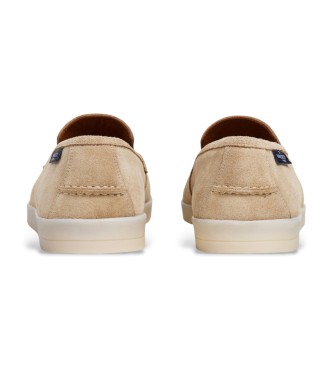 Hackett London Skórzane mokasyny Martins Loafer beżowe