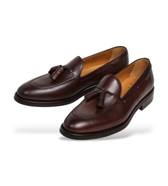 Hackett London Mayfar Crust brown leather shoes