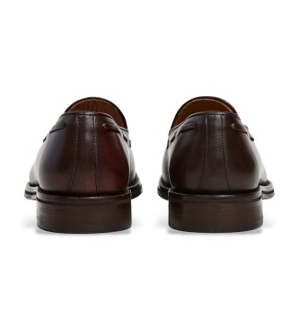 Hackett London Mayfar Crust brown leather shoes
