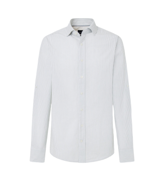 Hackett London Chemise Melange Bengal Stripe blanc