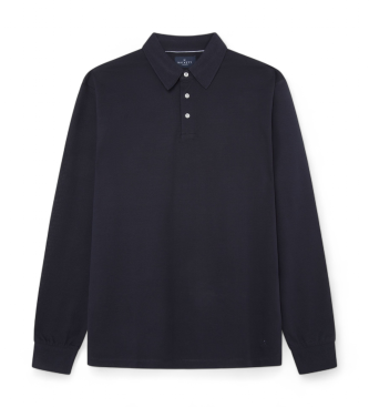 Hackett London Mercerizirana polo majica Pique navy