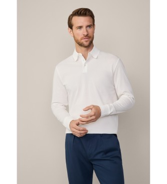 Hackett London Polo merceriseret piqu balnco