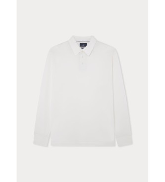 Hackett London Polo gemerceriseerd piqu balnco