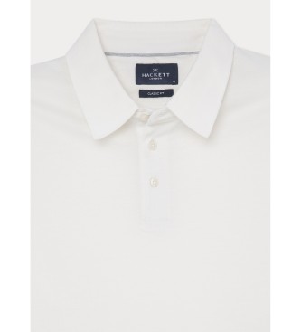 Hackett London Polo gemerceriseerd piqu balnco