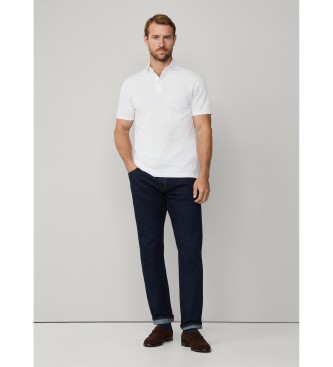 Hackett London Polo Mercerised Optic White bela