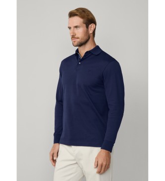 Hackett London Merceriseret navy poloshirt