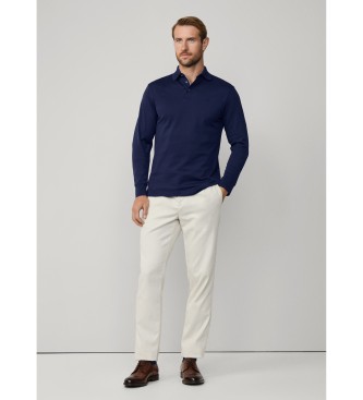 Hackett London Merceriseret navy poloshirt