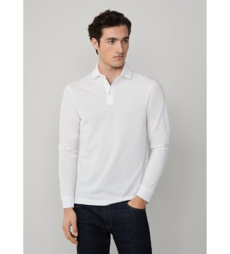 Hackett London Gemerceriseerd wit poloshirt