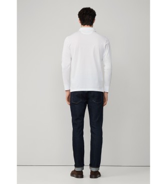 Hackett London Gemerceriseerd wit poloshirt