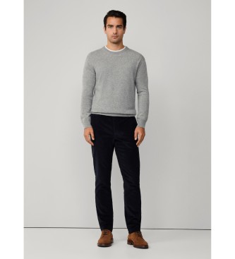 Hackett London Maglione grigio in lana merino