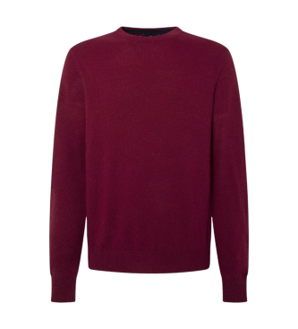 Hackett London Merino Cash Mix-jumper rdbrun