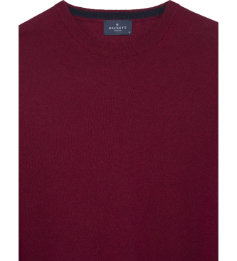 Hackett London Jersey Merino Cash Mix granate