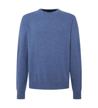 Hackett London Merino Cash Mix Crew bl