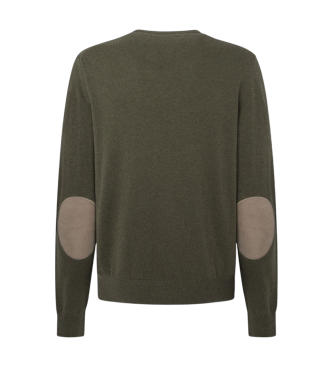 Hackett London Merino Cash Mix trui groen