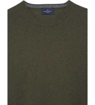 Hackett London Pull Merino Cash Mix vert