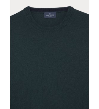 Hackett London Merino Cash Mix Crew verde