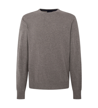 Hackett London Maglione in misto lana merino grigia