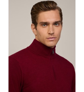 Hackett London Merino jumper Cash Mix Hz red