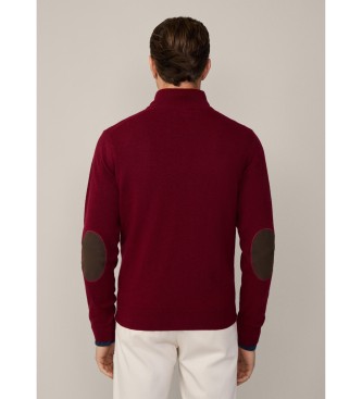 Hackett London Merino trui Cash Mix Hz rood