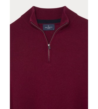 Hackett London Merino trui Cash Mix Hz rood