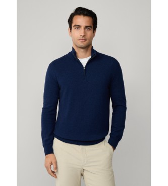 Hackett London Jumper Half Zip marinbl