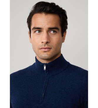 Hackett London Jumper Half Zip marinbl