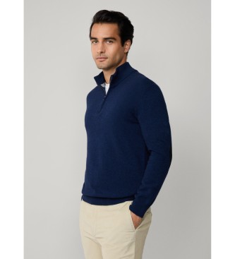 Hackett London Jumper Half Zip marinbl