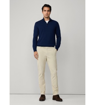 Hackett London Jumper Half Zip marinbl