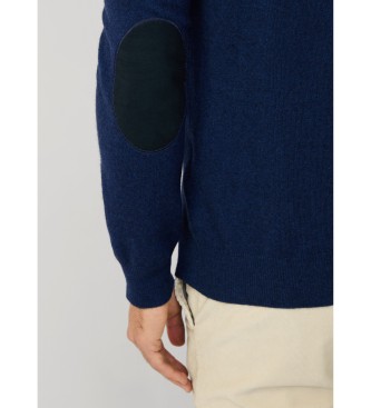 Hackett London Jumper Half Zip marinbl