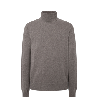 Hackett London Merino Cash Mix Roll-jumper brun