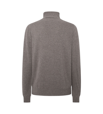 Hackett London Merino Cash Mix Roll-jumper brun