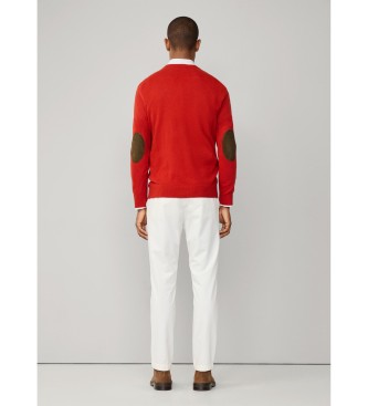 Hackett London Camisola Merino Mix vermelha