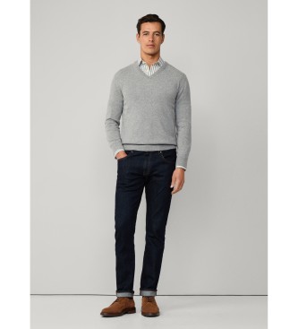 Hackett London Camisola Merino Mix cinzenta