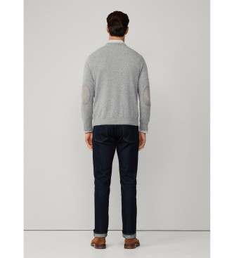 Hackett London Camisola Merino Mix cinzenta