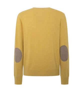 Hackett London Pull Cash Mix V en mrinos jaune