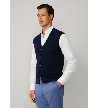 Hackett London Colete Merino Marinho