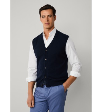 Hackett London Colete Merino Marinho