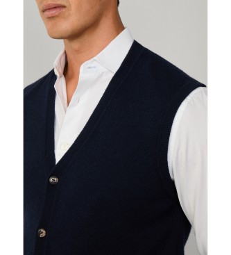 Hackett London Colete Merino Marinho