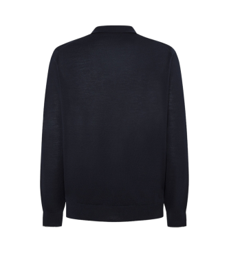 Hackett London Marineblauer Pullover aus Merino