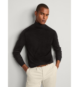 Hackett London Merino-silketrje mrkebrun