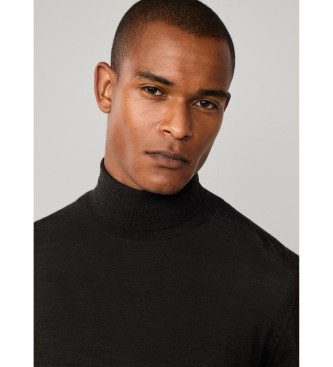 Hackett London Merino-silketrje mrkebrun