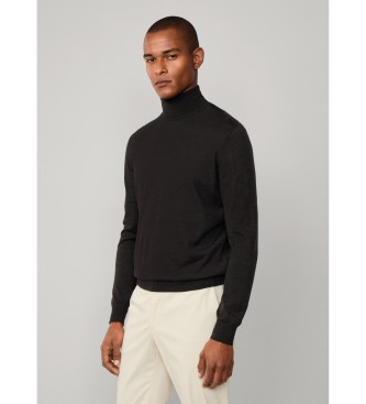 Hackett London Merino-silketrje mrkebrun