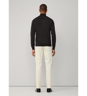 Hackett London Merino-silketrje mrkebrun